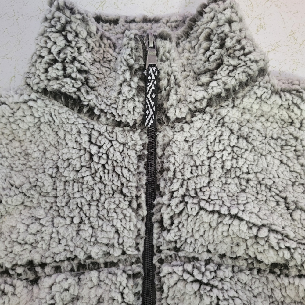 Boxercraft Sherpa Warm Cozy Grey Quarter Zip Pullover Sweatshirt Womens Size XS - Picture 10 of 11